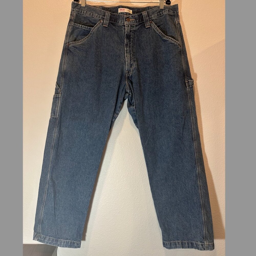Levi’s Men’s Carpenter Jeans – Blue Medium Wash, Relaxed Fit Straight Leg